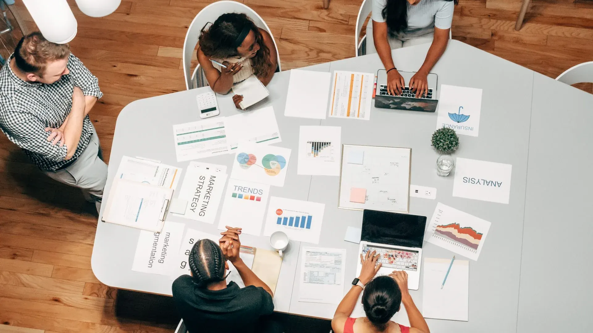 Professional consulting team at a business meeting